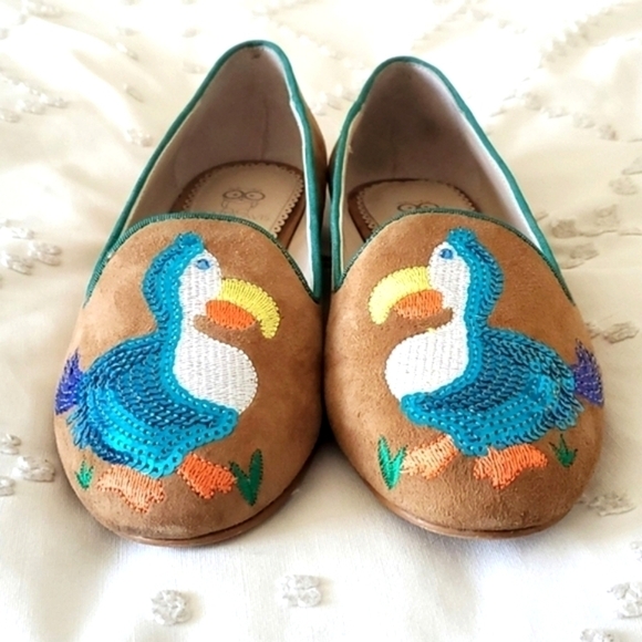 Rara Avis Sequin dodo bird suede loafers size 7 - Picture 2 of 6